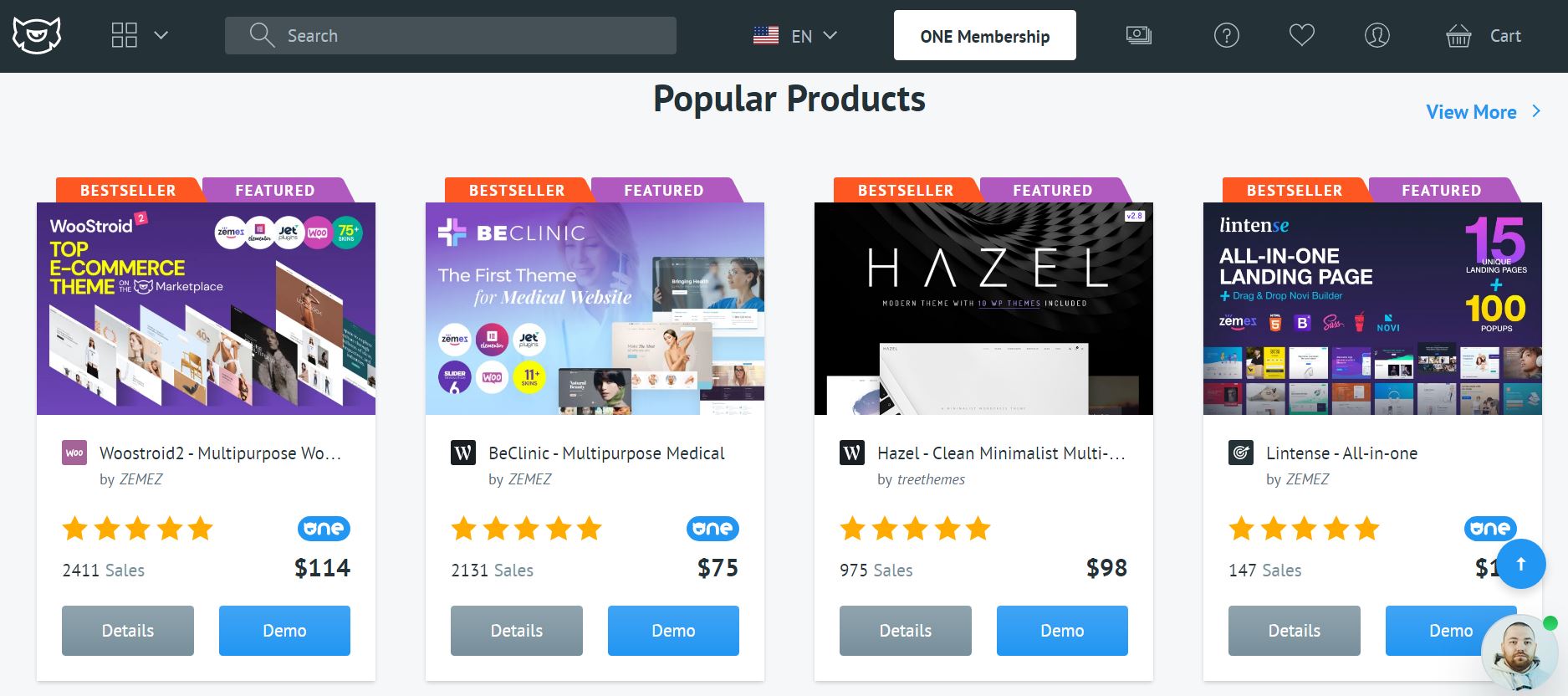 Template Monster có hơn 3200 mẫu website templates đa dạng chủ đề