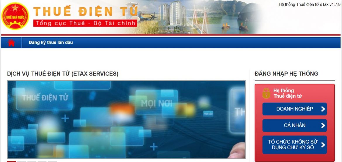 Đăng nhập vào thuedientu.gtd.gov.vn với tài khoản được cấp