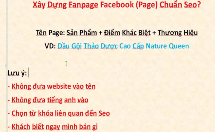Xây dựng Fanpage Facebook(Page) Chuẩn SEO?