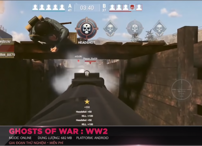 Game mobile: Ghosts Of War : WW2